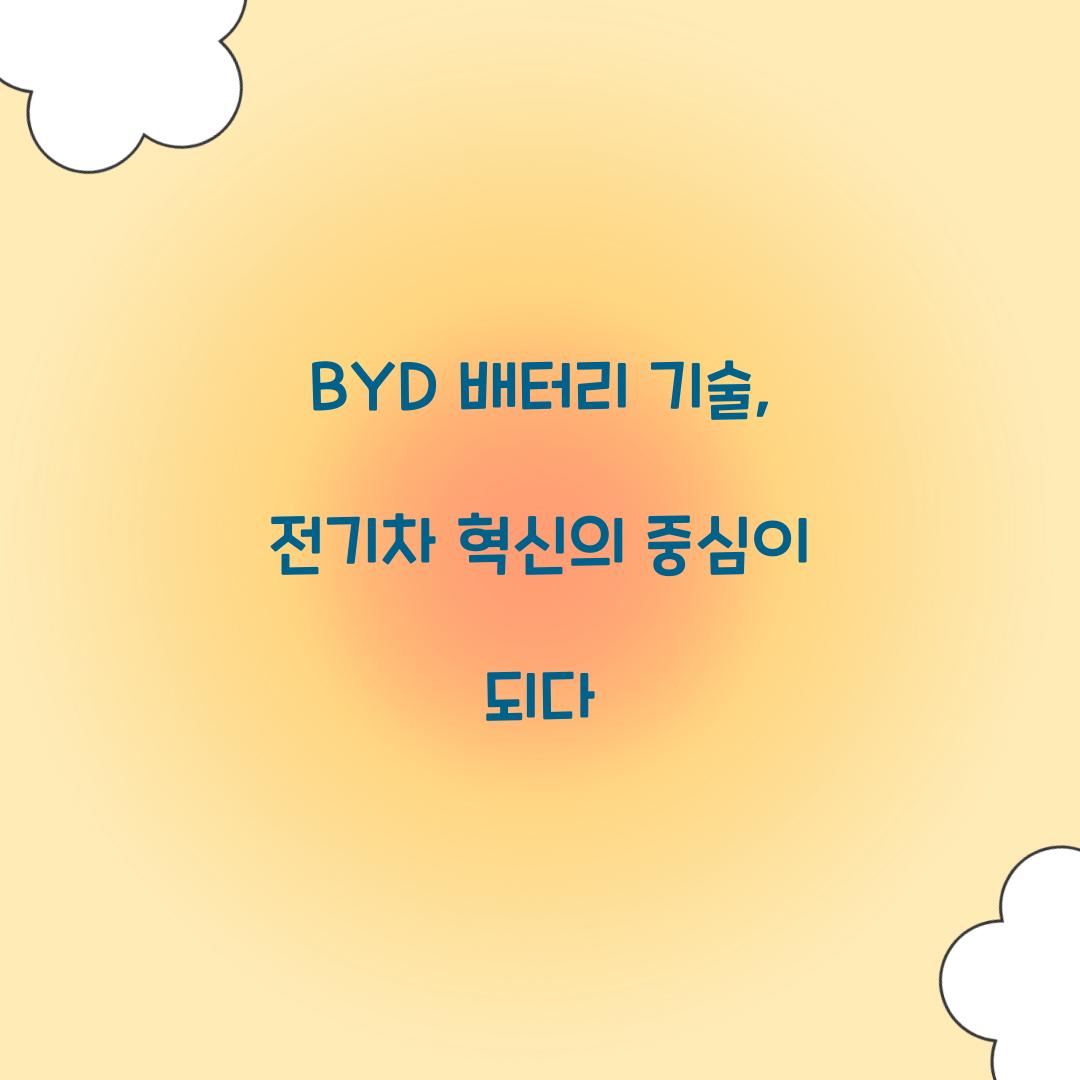 BYD 배터리 기술