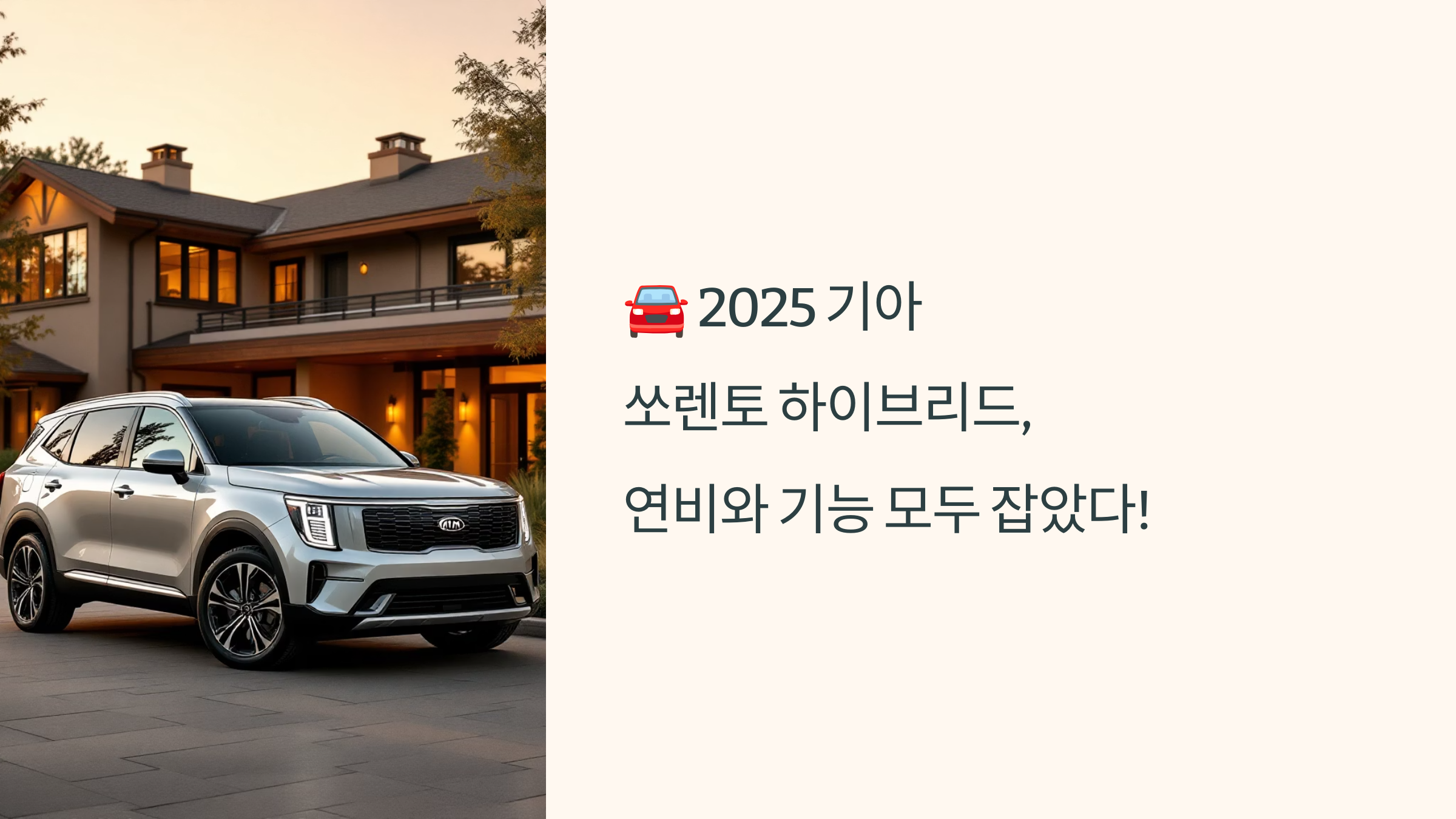 🚘 2025 기아 쏘렌토 하이브리드, 연비와 기능 모두 잡았다!