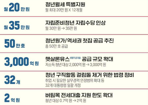 자립 수당 외 청년 지원 사업