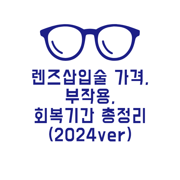 렌즈삽입술 가격, 부작용, 회복기간 총정리 (2024ver)
메인 키워드