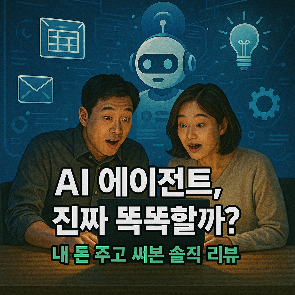 AI 에이전트, 진짜 똑똑할까?, 내 돈 주고 써본 솔직 리뷰