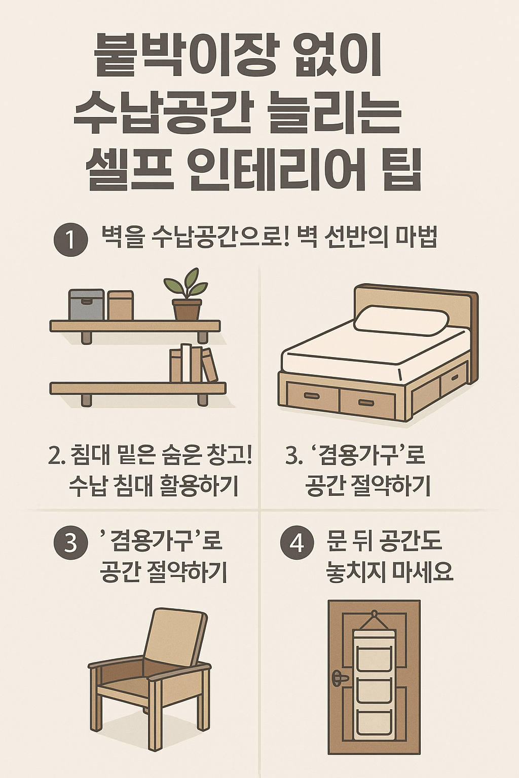 수납공간 늘리기