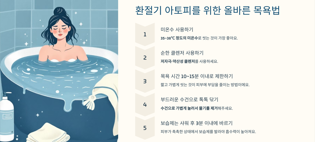 아토피를 위한 올바른 목욕법