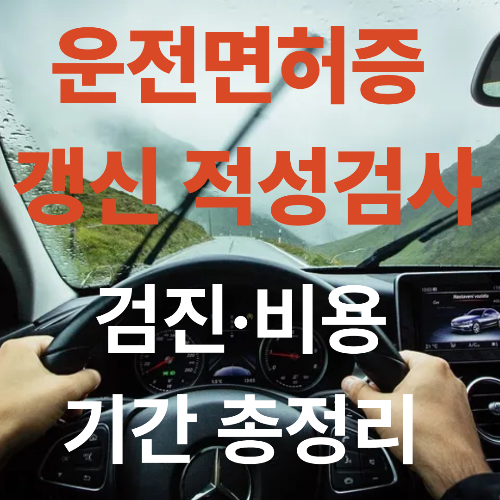 운전면허증 갱신 적성검사 기준 건강검진&middot;비용&middot;기간 총정리