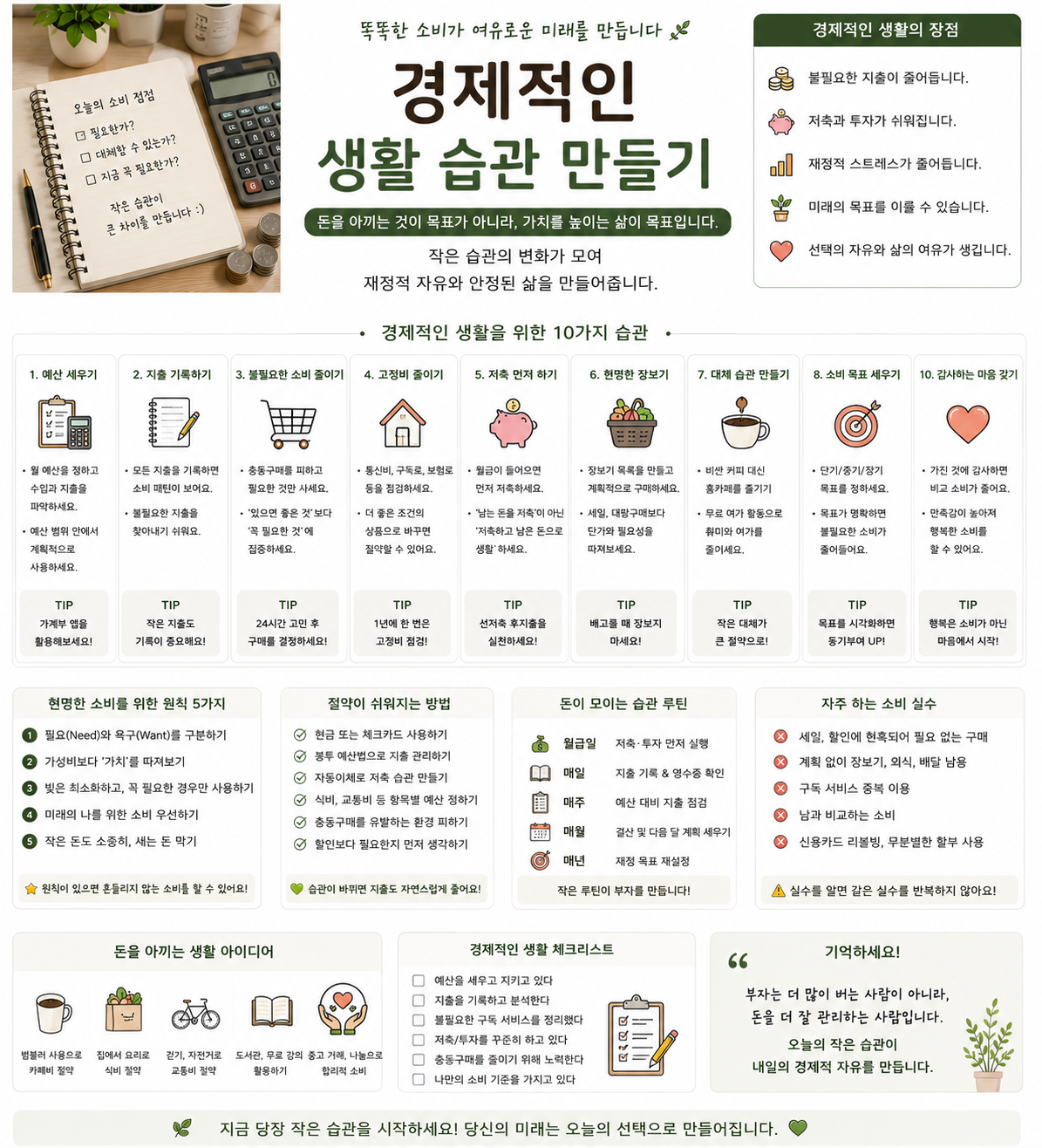 경제적인 생활 습관 만들기 관련 사진