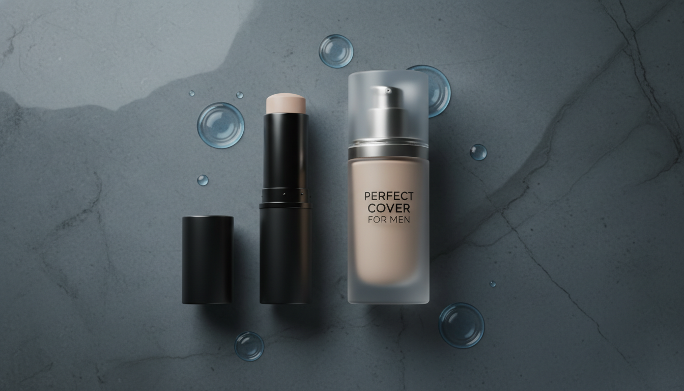 올리브영 베스트 추천 남성용 파운데이션과 스틱 제품 연출 컷