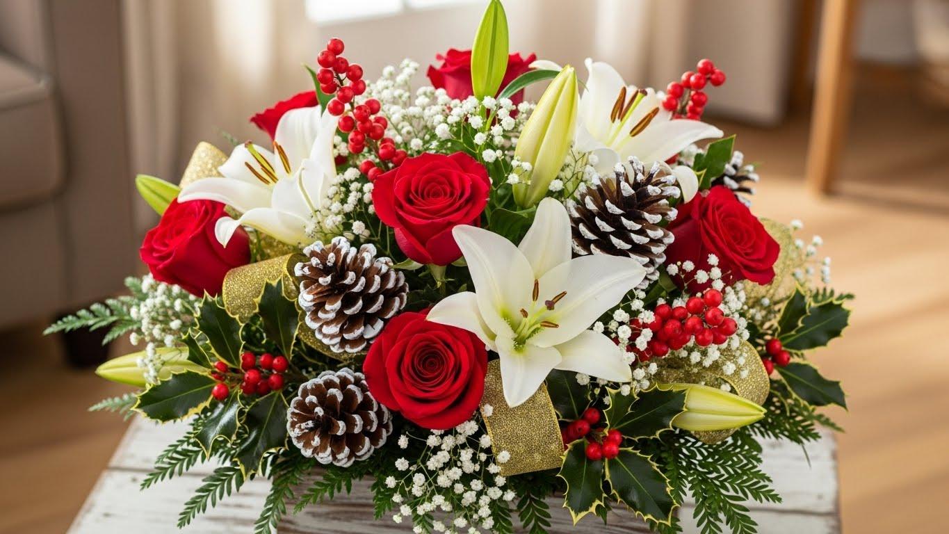 크리스마스 꽃꽂이