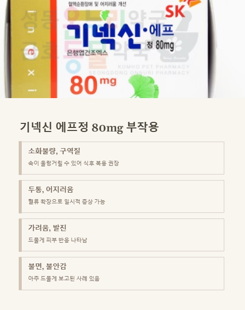 기넥신 에프정 부작용