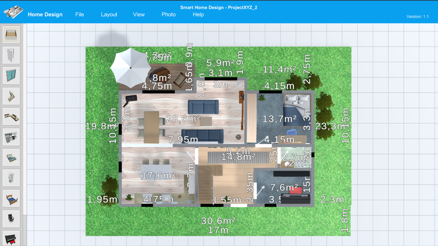 스마트홈 디자인( Smart Home Design ), 3D 평면도 생성 하기