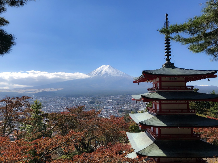후지산와 산사의 풍경