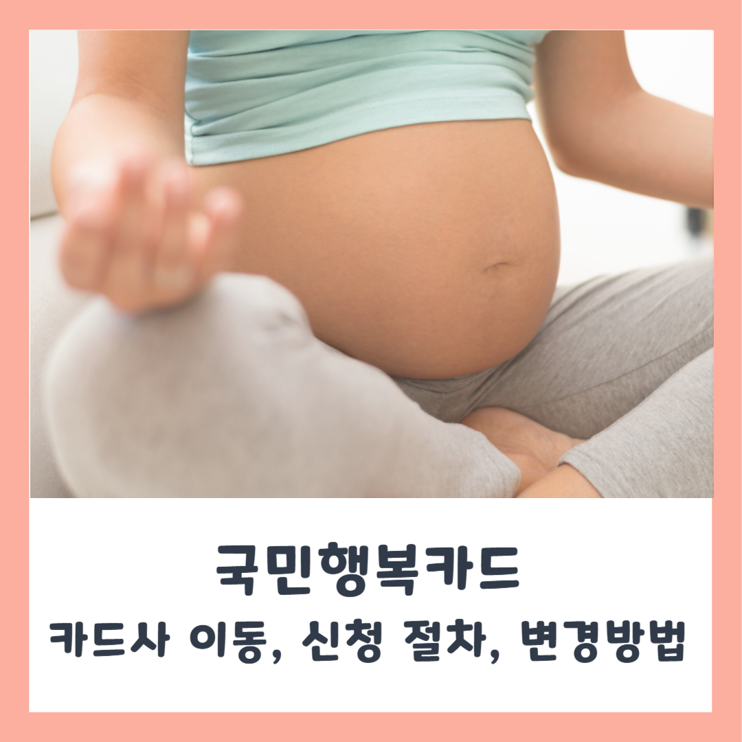 국민행복카드 변경 방법 (카드사 이동, 신청 절차, 주의점)
