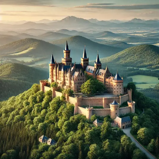 고딕 건축과 자연 경관이 어우러진 독일 호헨촐레른 성