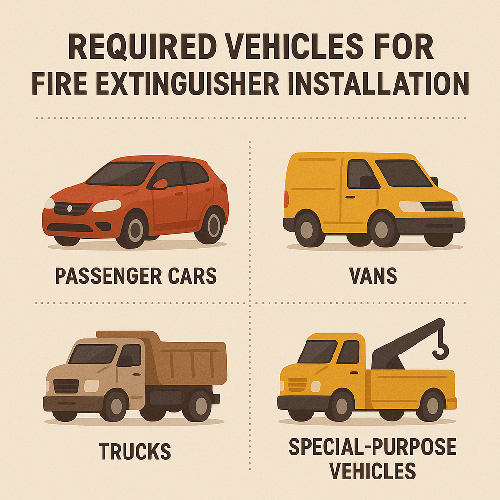 2025년 기준 차량용 소화기 설치 ‘의무 대상’ 차량