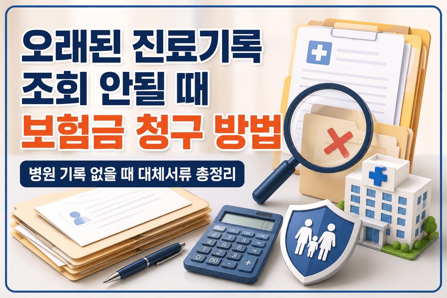 오래된 진료기록 조회 안될 때 보험금 청구 방법｜병원 기록 없을 때 대체서류 총정리 관련 사진