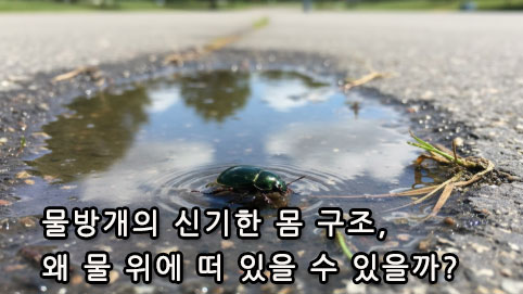 물방개의 신기한 몸 구조, 왜 물 위에 떠 있을 수 있을까?