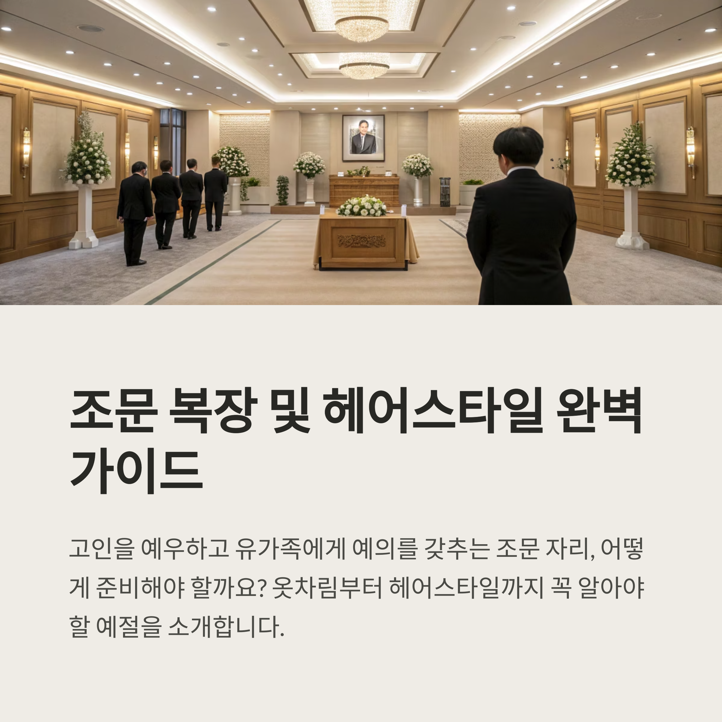 조문 옷차림 헤어스타일 주의