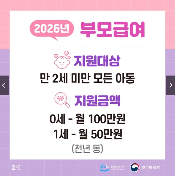 2026 부모급여 지급대상 지급시기 꿀팁 (+차액 지급액 어린이집 신청방법 지급일 120만원 아동수당 언제까지)