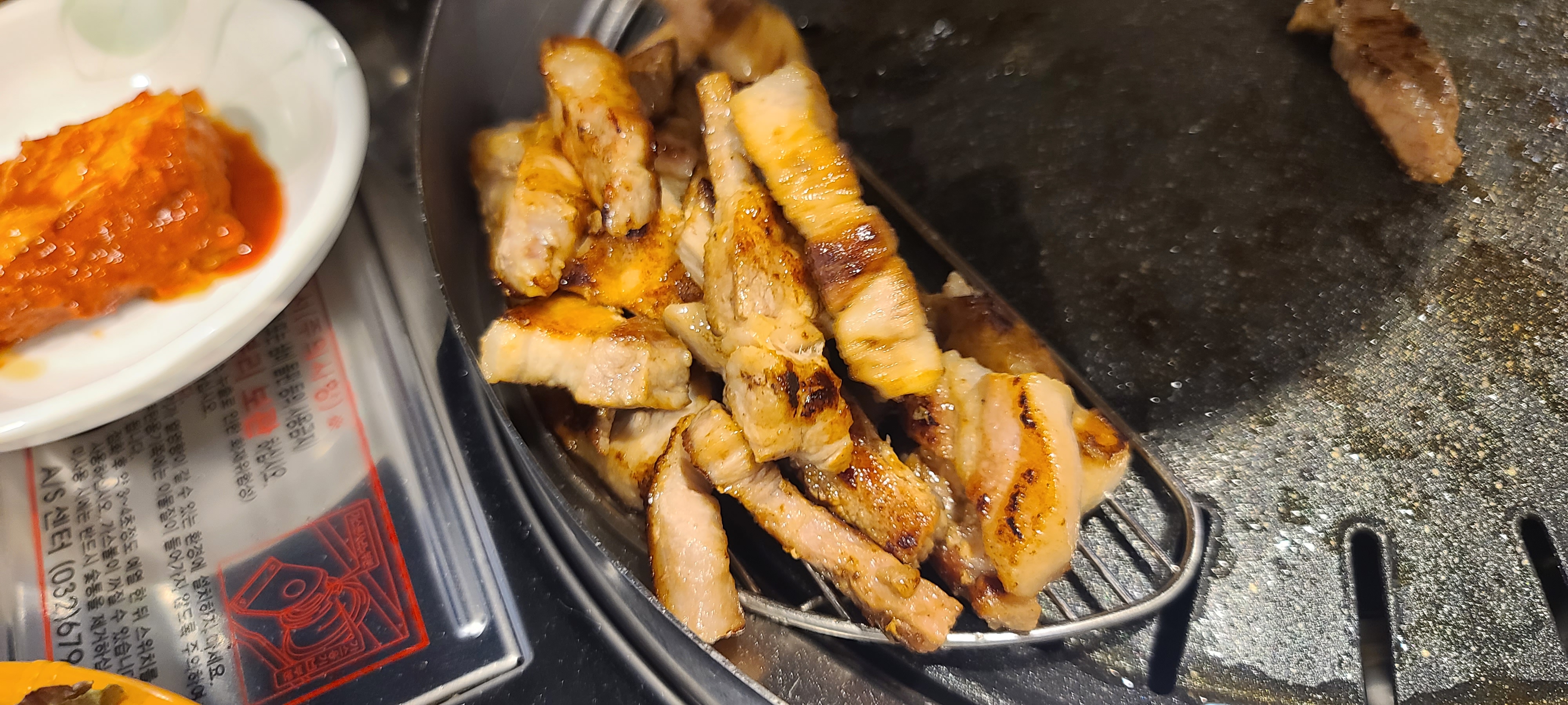 상대원맛집 윤지네고기에반하다 삼겹살 목살 항정살 한돈반반 잘익은 돼지고기