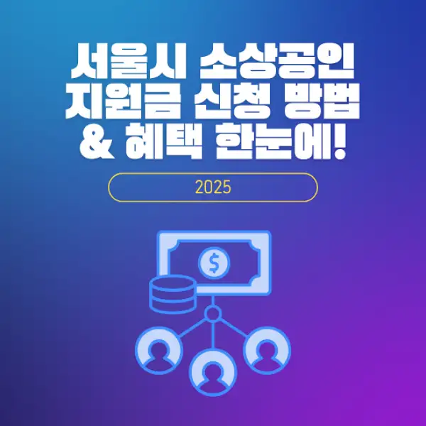 서울시 소상공인 지원금 신청