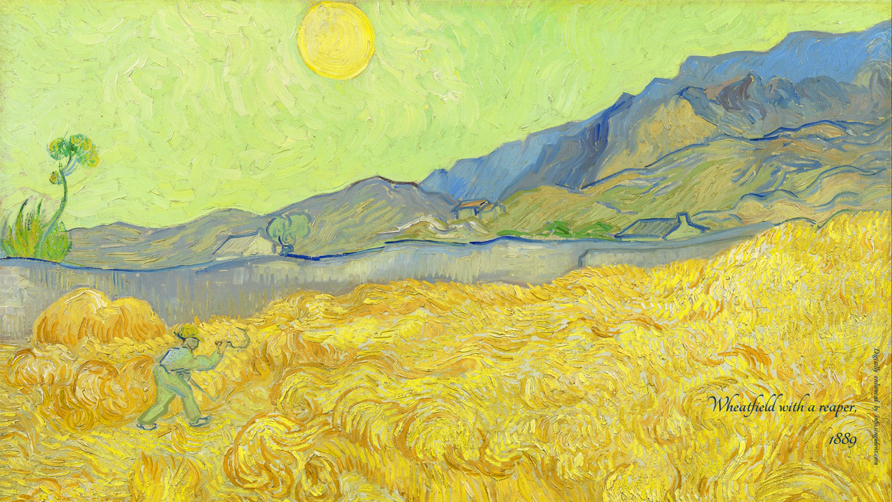 08 수확하는 사람 C - Vincent van Gogh 빈센트 반 고흐 배경화면