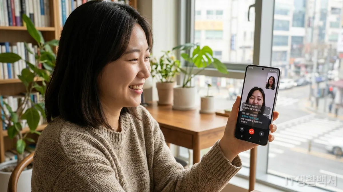 갤럭시 S26의 AI 기능으로 편리하게 소통하는 사용자