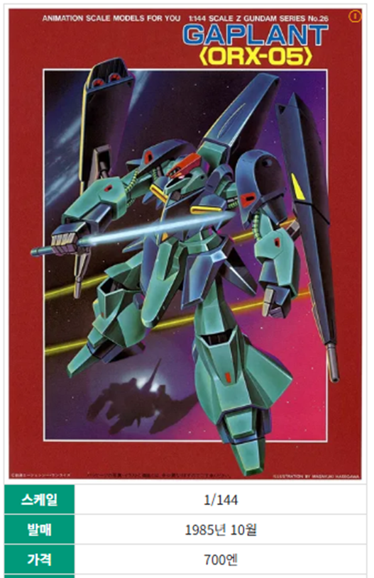 갸프랑 무등급/구판 1/144 박스아트입니다.