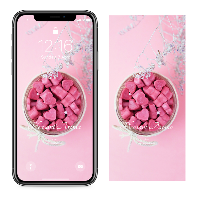 05 하트모양 캔디 C - Pleasant Aroma 자주색배경화면