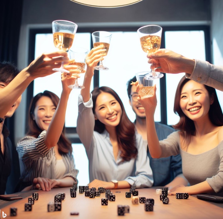 주사위 게임을 하는 사람들(made by Bing)