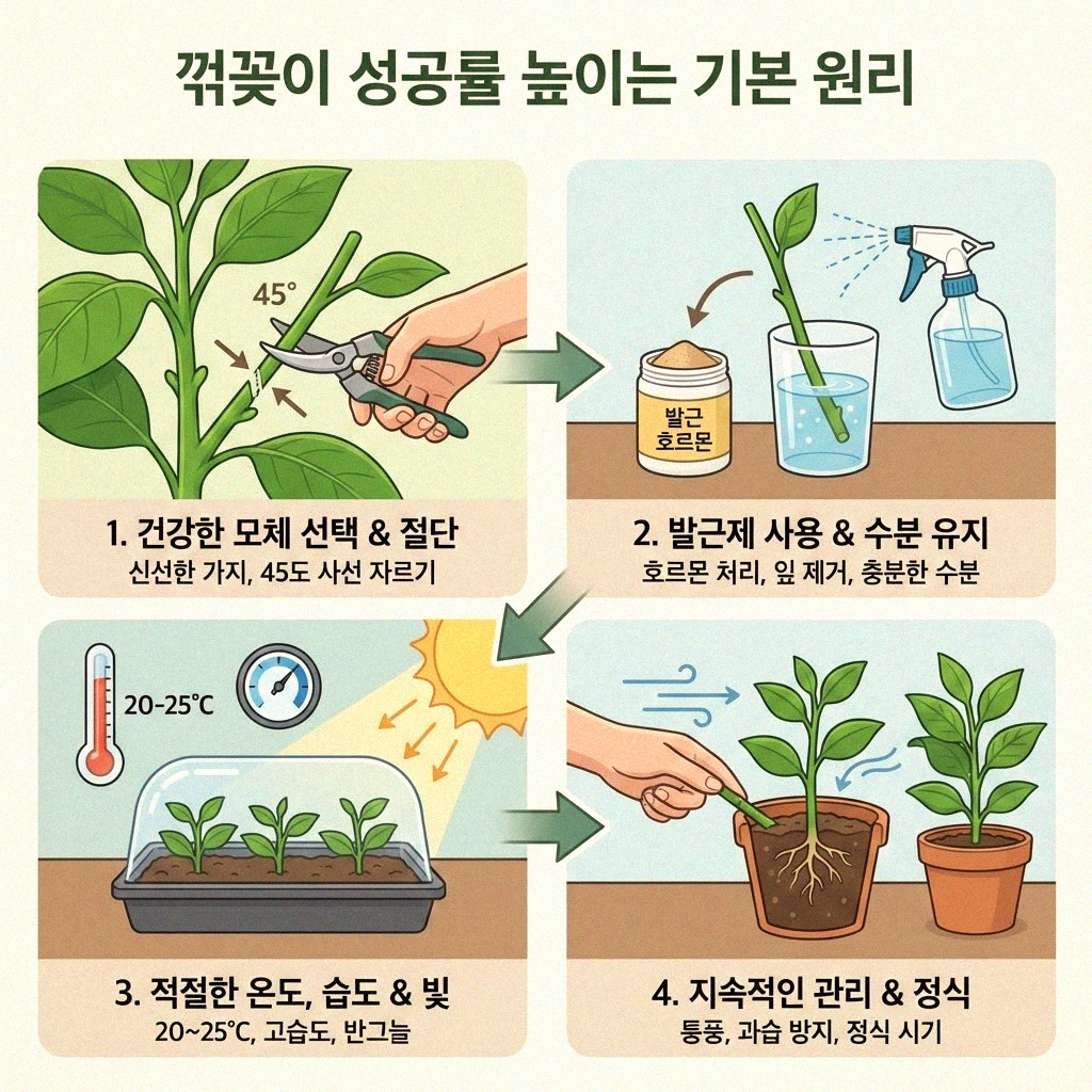꺾꽂이로 식물 늘리기 효과적인 방법 안내