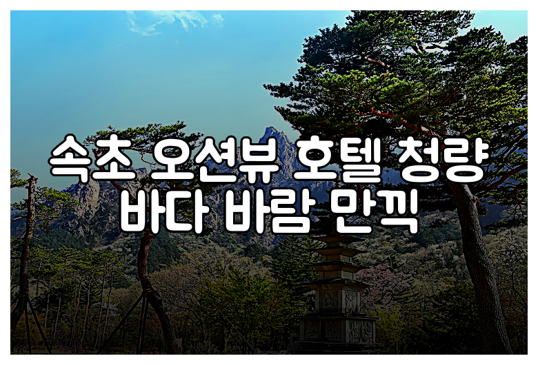 속초 오션뷰 호텔 청량 바다 바람 만끽