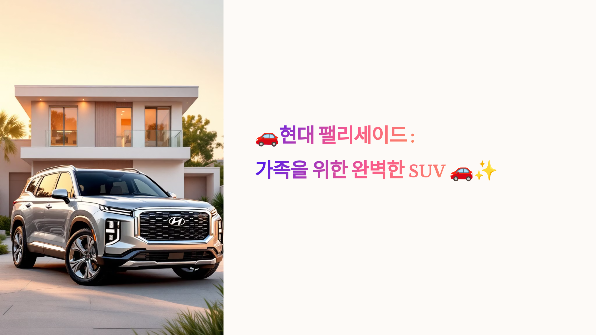 🚗현대 팰리세이드 :가족을 위한 완벽한 SUV 🚗✨