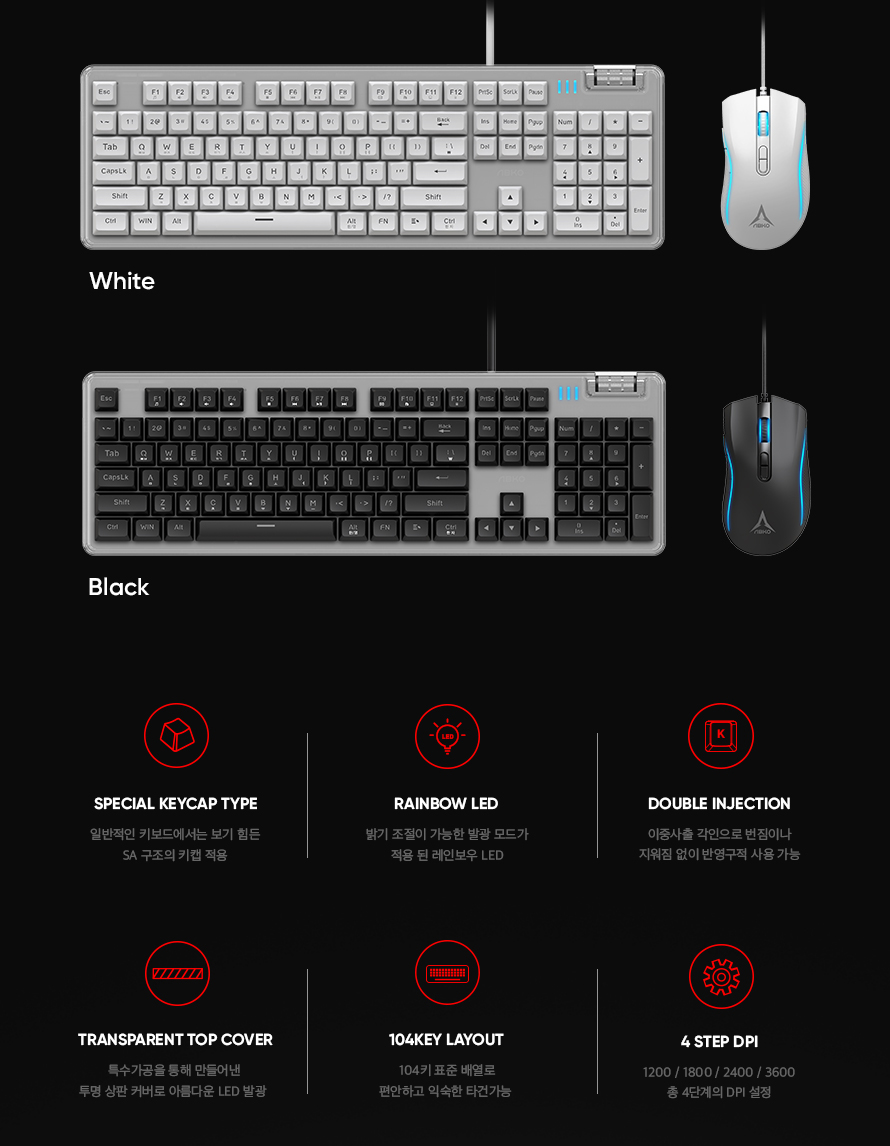 ABKO KM800 키보드 마우스 세트