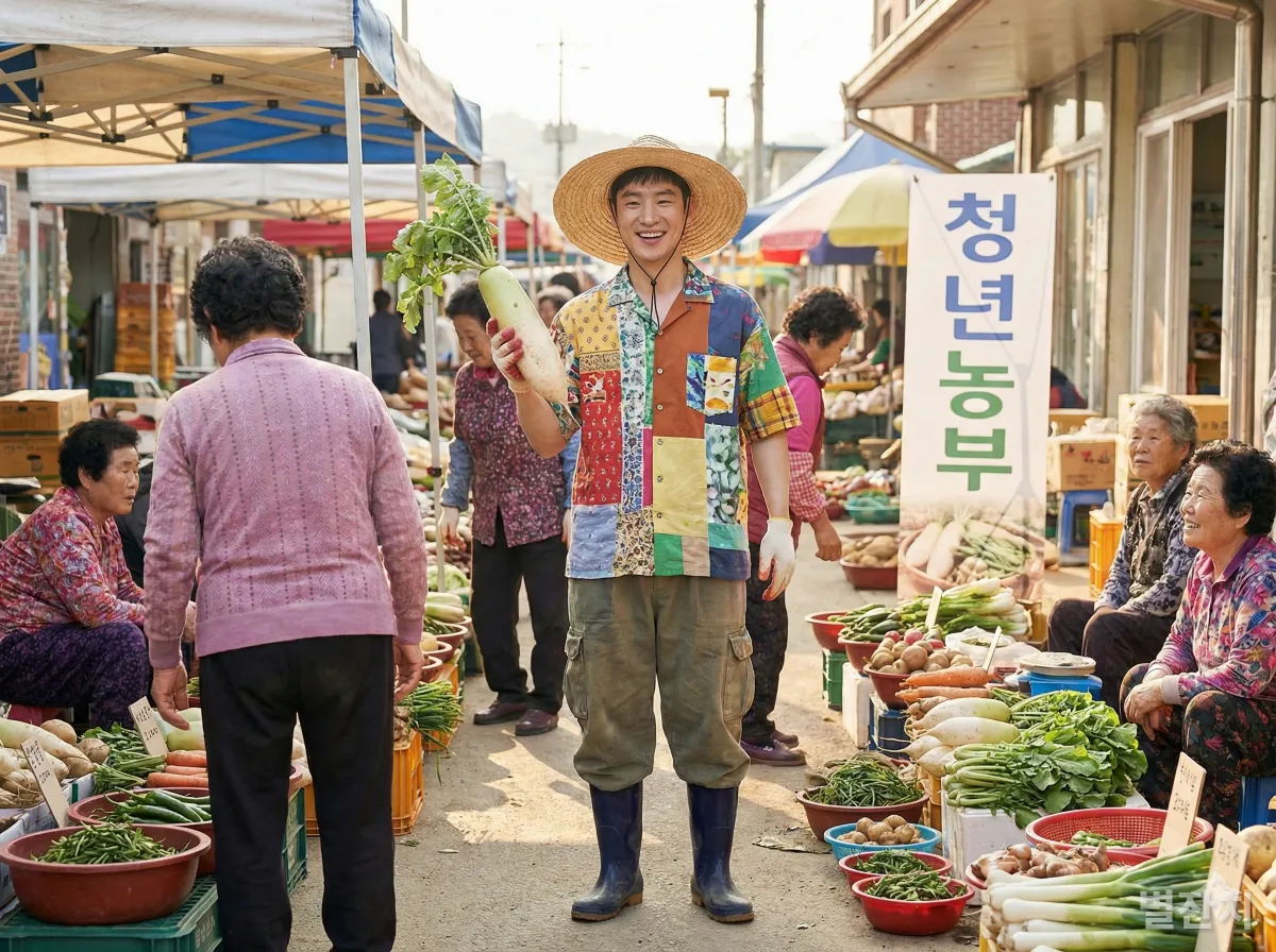 모범택시3 작전 수행을 위해 시골 농부로 코믹하게 변신한 김도기(이제훈)