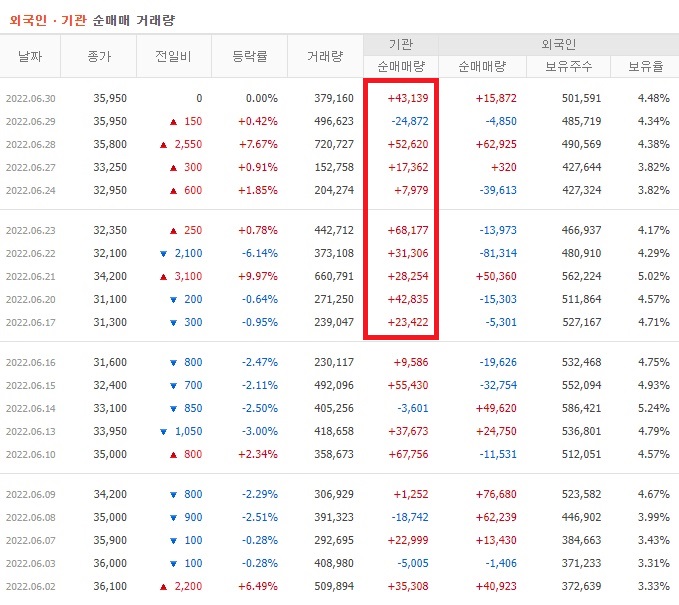 현대에너지솔루션 6월 외국인 기관 순매수
