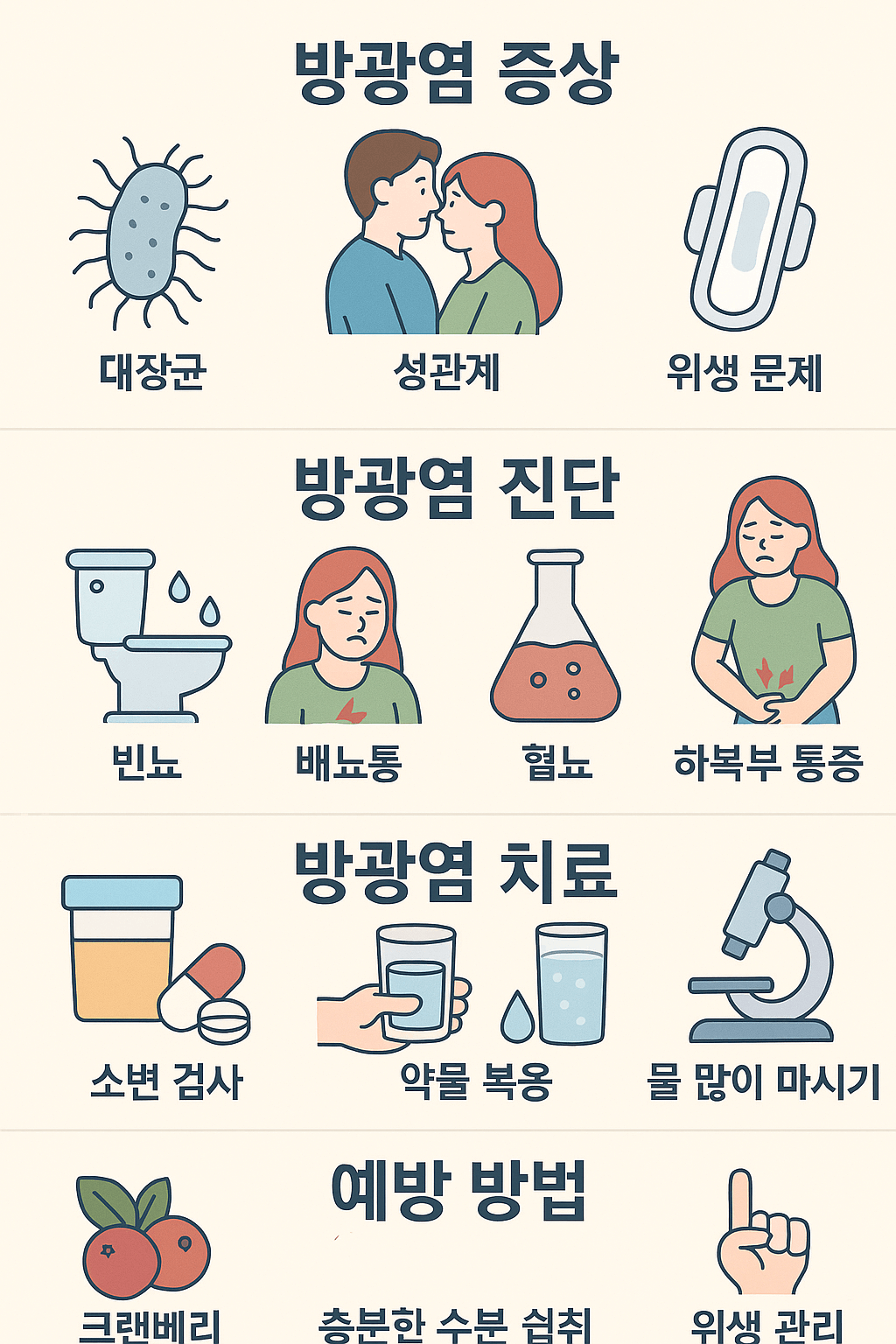 방광염 증상부터 치료법, 재발 예방 방법
