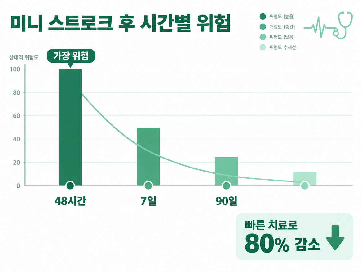 미니 뇌졸중 후 뇌경색 위험 48시간
