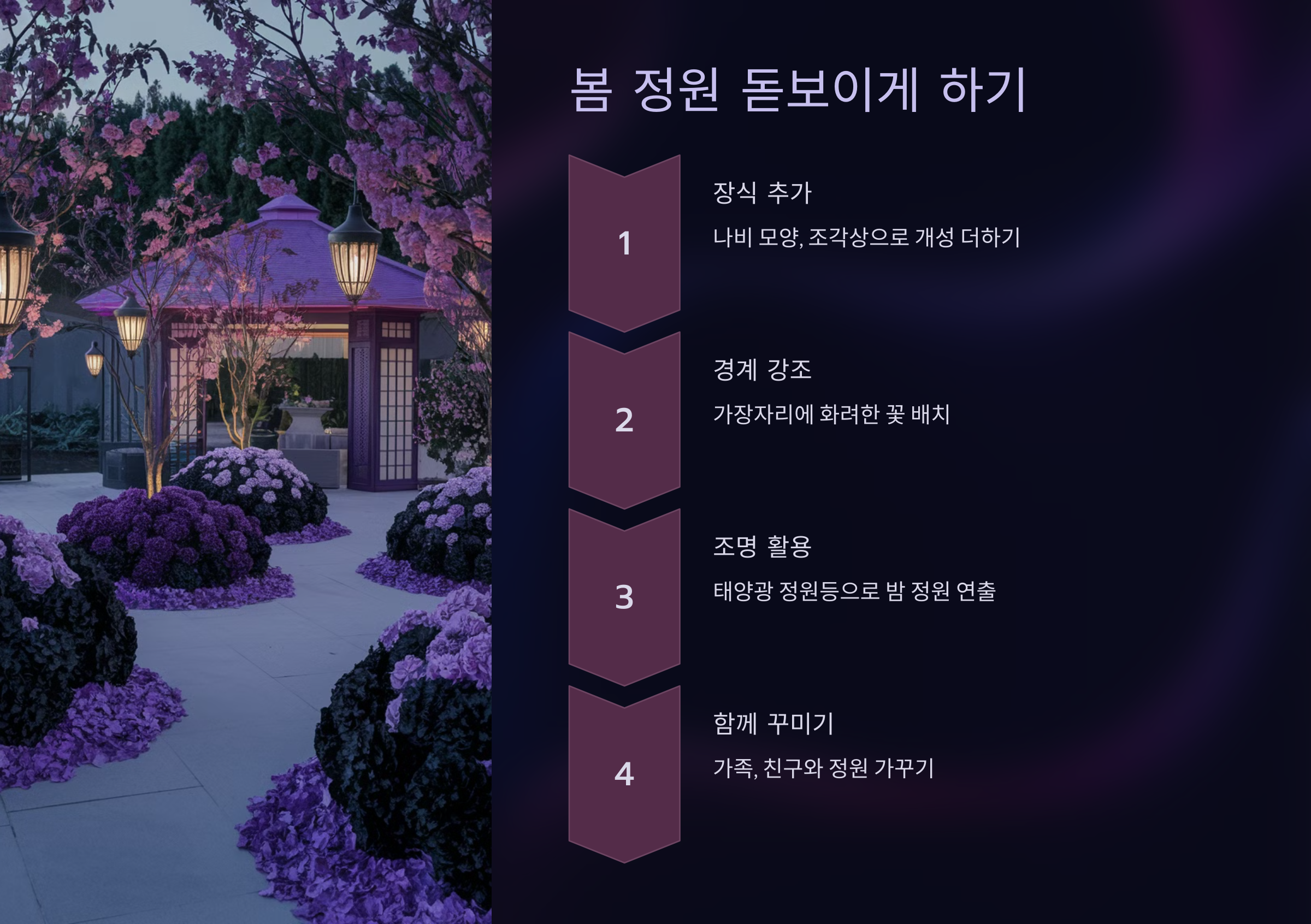 봄 정원을 더욱 돋보이게 하는 아이디어