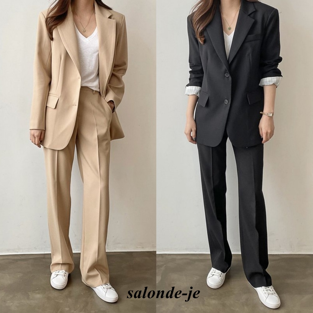 여성정장 세트 봄 가을 여자셋업 수트 명품스타일 투피스