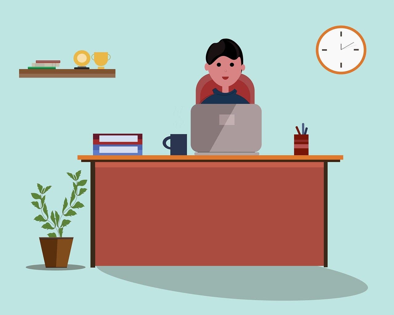 2026년 국가자격시험 공부를 하며 응시료 지원 혜택을 확인하는 청년 일러스트