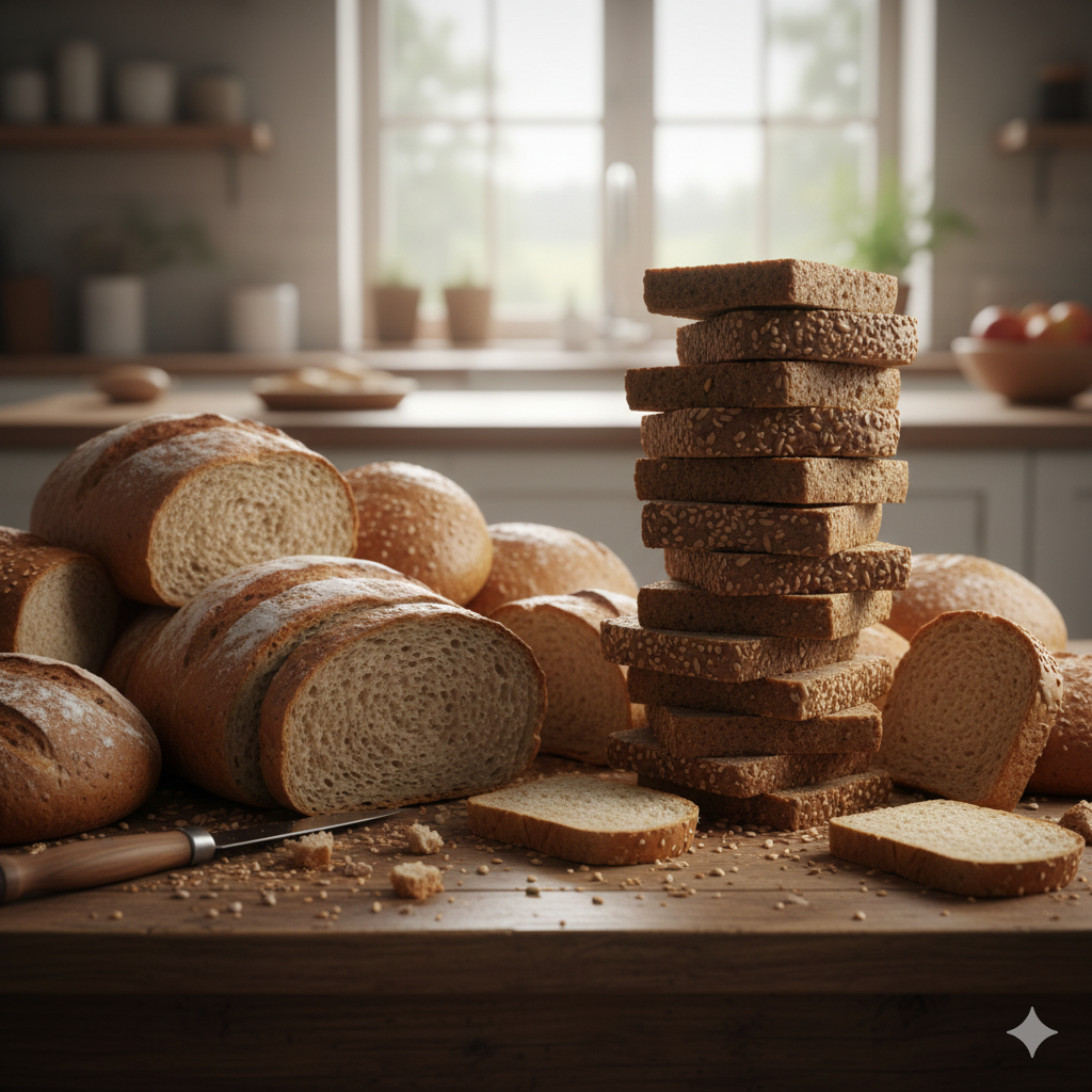당뇨에 비교적 안전한 100% 호밀빵 통밀빵