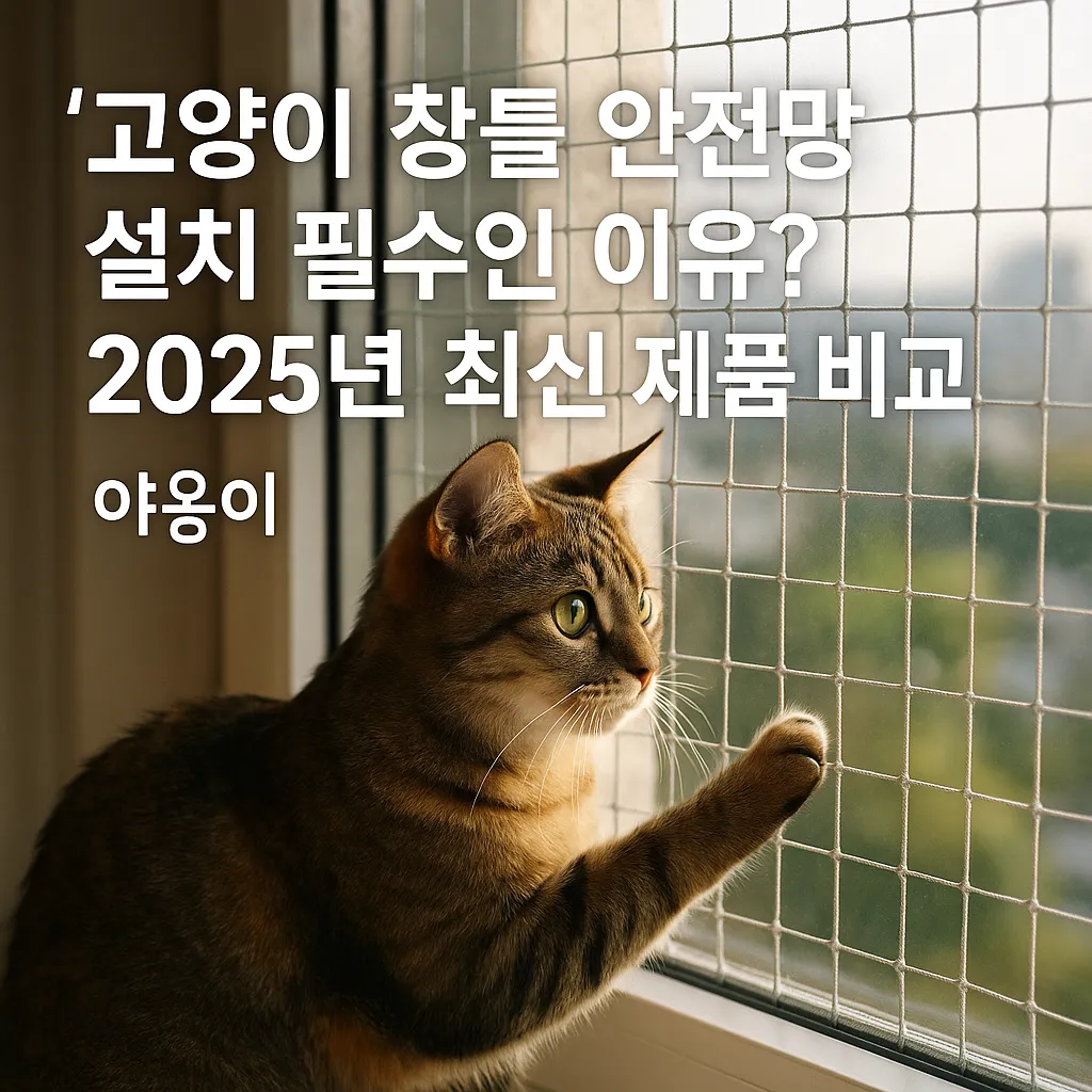 고양이 창틀 안전망 설치 필수인 이유? 2025년 최신 제품 비교!