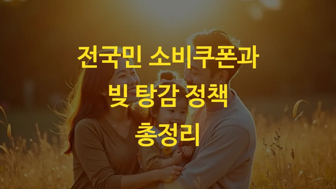 전국민 소비쿠폰과 빚 탕감 정책 총정리_썸네일