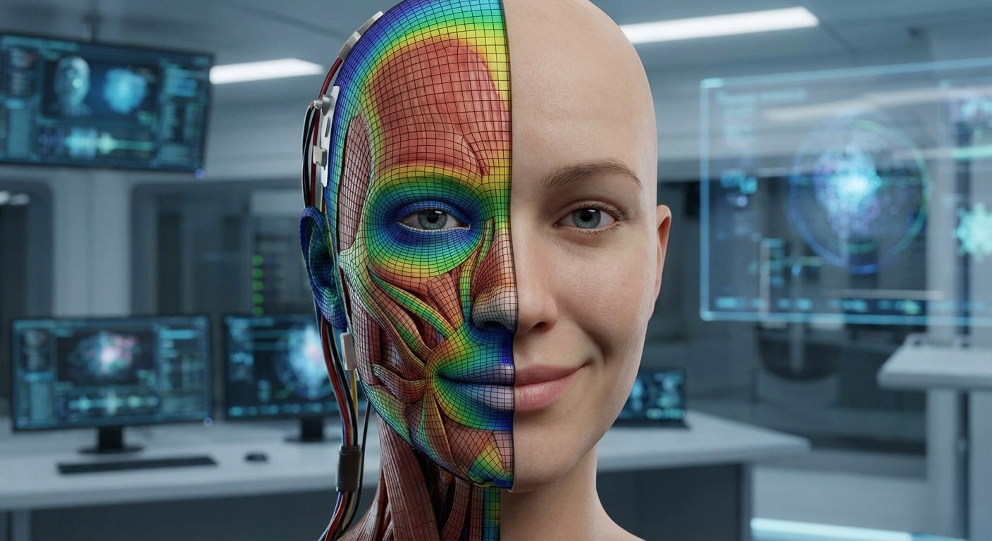 휴머노이드 얼굴 물리 기반 애니메이션(PBD) 적용