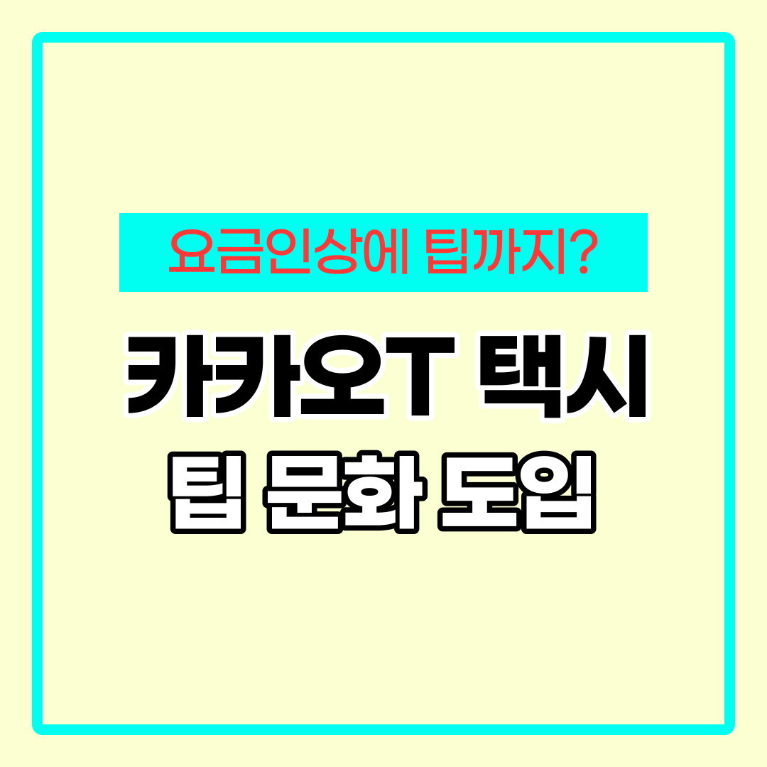 카카오택시 팁