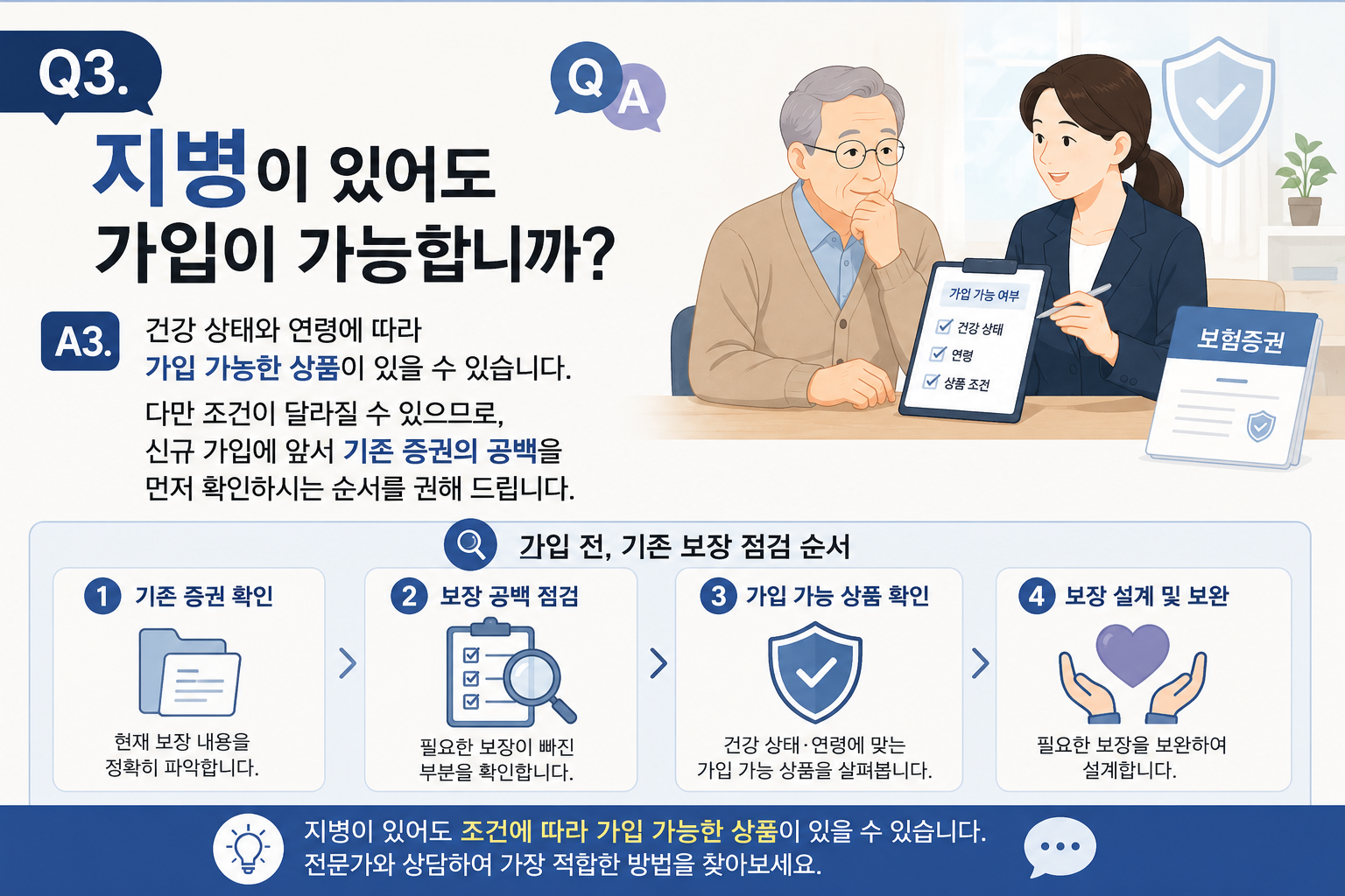 Q3. 지병이 있어도 가입이 가능합니까?