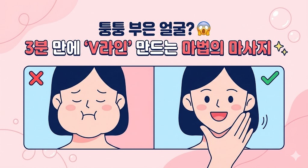 "어제 라면 먹었냐고? 아뇨, 부은 건데요! 😭" 3분 만에 얼굴 붓기 쏙 빼는 '림프 청소' 비법 ✨