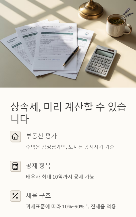 상속세 미리 계산할 수 있습니다