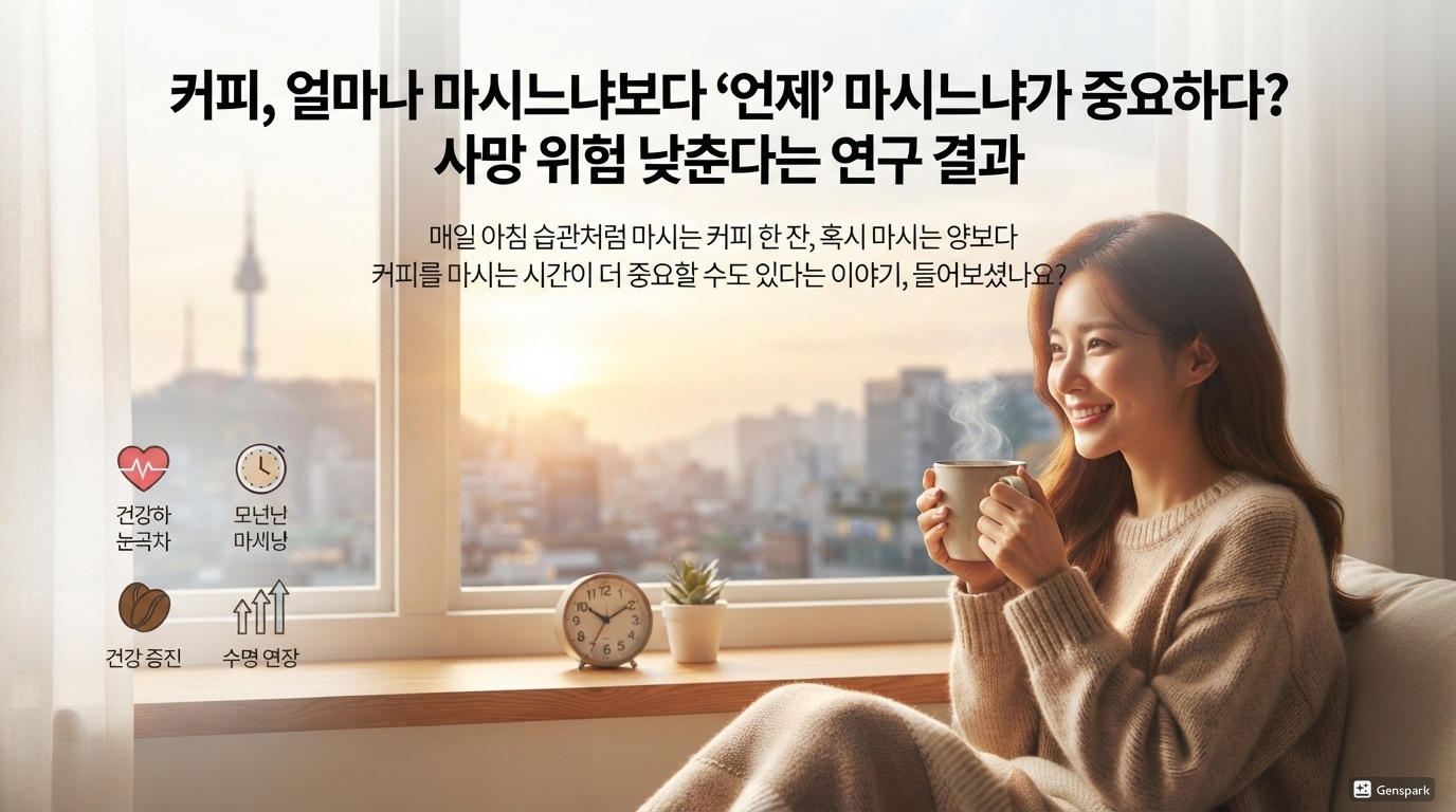 커피, 얼마나 마시느냐보다 ‘언제’ 마시느냐가 중요하다? 사망 위험 낮춘다는 연구 결과
