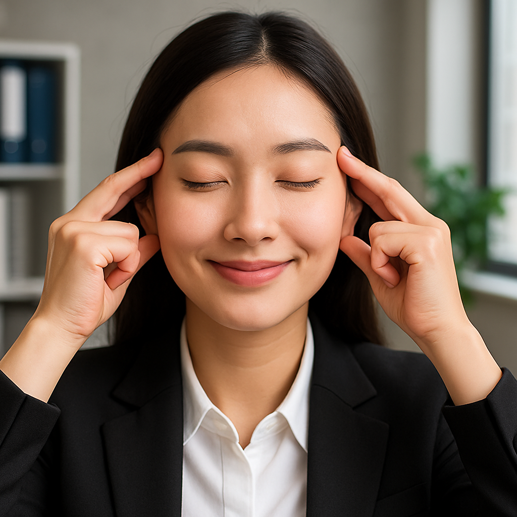 관자놀이마사지