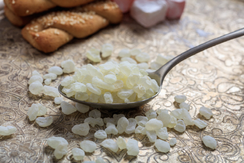 매스틱검이-숟가락에-담겨있는-사진